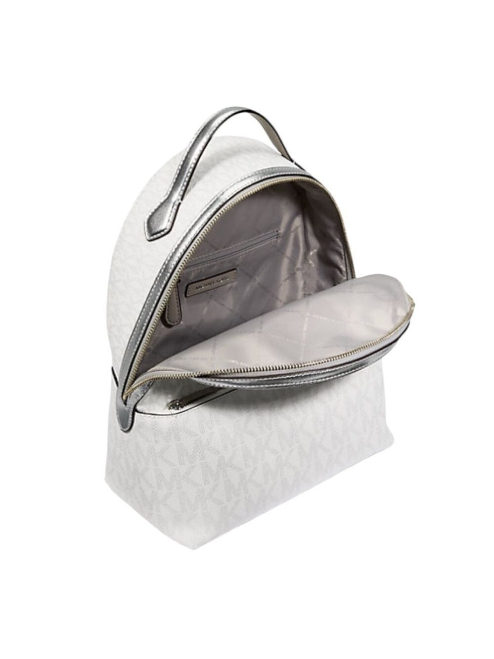 Michael Kors White Monogram Backpack Dome-Shaped Design NWT ( No Box ) Sheila - Picture 5 of 17